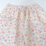  Bộ tay ngắn quần dài bé gái xô muslin Lá Homewear A280, đồ ngủ cộc tay cho bé hoa nhí 
