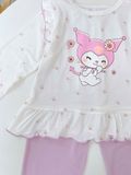  Bộ dài tay cho bé gái 95% sợi sồi Modal Ice Cool Lá Homewear A330, đồ ngủ cho bé hình kitty kuromi melody cinnamoroll 