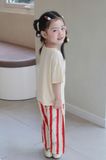  Bộ tay ngắn quần dài cho bé 95% sợi sồi Modal Ice Cool Lá Homewear A331, đồ ngủ cộc tay bé trai gái khủng long kitty 