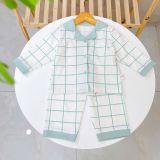  Pijama cho bé Lá Homewear A347, bộ dài tay mặc ngủ bé trai bé gái họa tiết kẻ chấm bi Lyocell Cotton mềm mướt thấm hút 