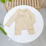  Bộ dài tay cho bé gái Lá Homewear A353, đồ mặc ngủ bé gái vải rayon mềm êm co giãn thấm hút hình hoa 