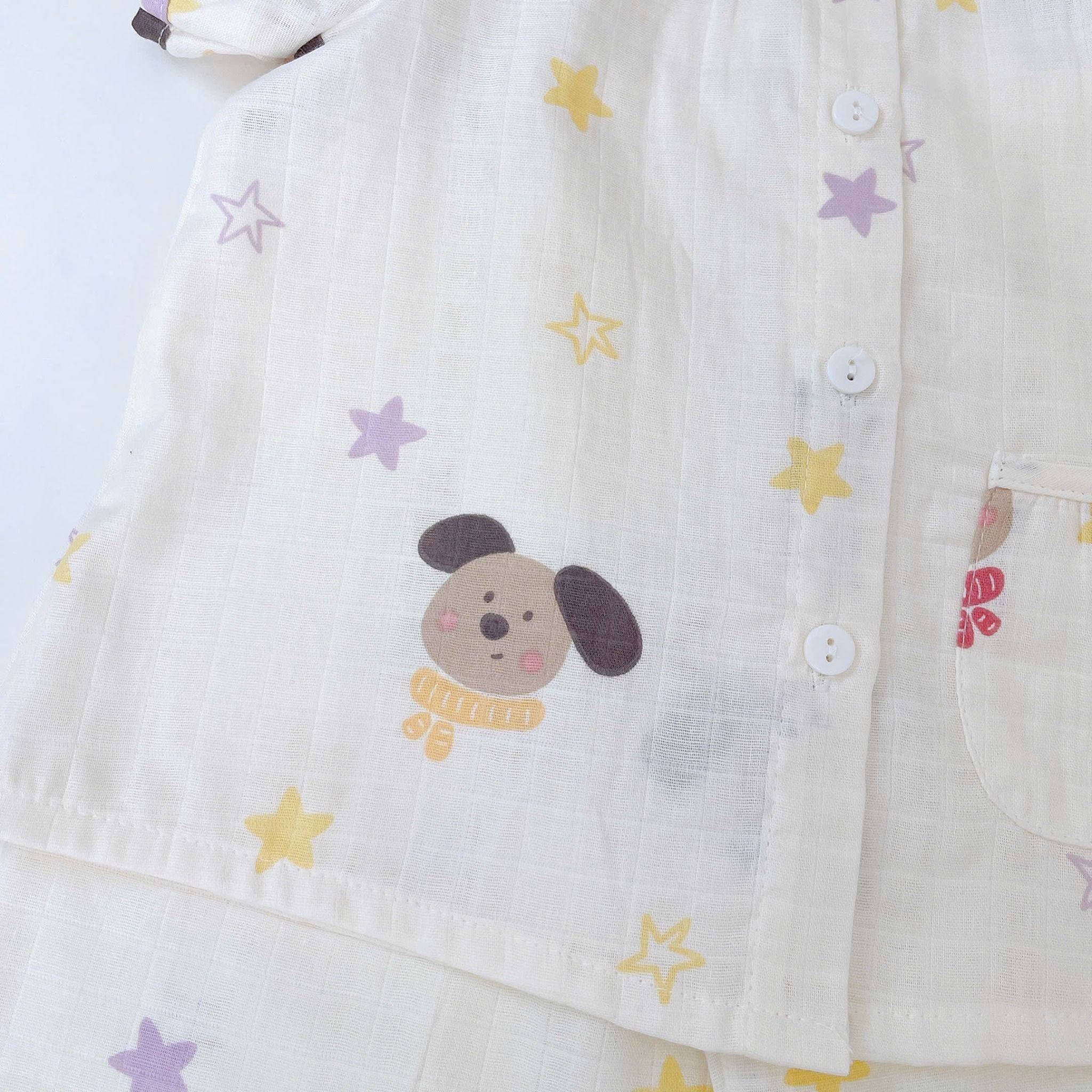  Bộ tay ngắn quần dài xô cotton Lá Homewear A339, đồ ngủ cộc tay bé gái quần bí dễ thương mềm mát 