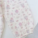  Pijama bé gái xô muslin Áo Lá Homewear A096, đồ bộ dài tay bé gái mặc ngủ xô đũi 