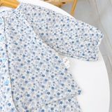  Pijama bé gái xô muslin Áo Lá Homewear A096, đồ bộ dài tay bé gái mặc ngủ xô đũi 