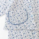  Pijama bé gái xô muslin Áo Lá Homewear A096, đồ bộ dài tay bé gái mặc ngủ xô đũi 