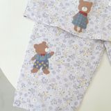  Pijama cho bé gái tay ngắn quần dài vải xô cotton Lá Homewear A378, đồ bộ xô bé gái babydoll họa tiết dễ thương 