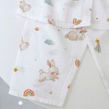  Pijama cho bé gái tay ngắn quần dài vải xô cotton Lá Homewear A378, đồ bộ xô bé gái babydoll họa tiết dễ thương 