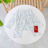  Bộ dài tay bé trai 95% sợi sồi Modal Ice Cool Áo Lá Homewear A245 mềm mướt mát lạnh, đồ dài mặc ngủ bé trai hình xe 