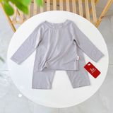  Bộ dài tay bé trai 95% sợi sồi Modal Ice Cool Áo Lá Homewear A245 mềm mướt mát lạnh, đồ dài mặc ngủ bé trai hình xe 