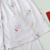  Bộ hè bé gái Tencel Lycra mỏng mát lạnh Lá Homewear A267, bộ cộc tay cho bé quần đùi babydoll kuromi melody 