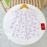  Bộ hè bé gái Tencel Lycra mỏng mát lạnh Lá Homewear A267, bộ cộc tay cho bé quần đùi babydoll kuromi melody 