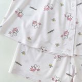  Bộ hè bé gái Tencel Lycra mỏng mát lạnh Lá Homewear A267, bộ cộc tay cho bé quần đùi babydoll kuromi melody 