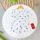  Bộ đùi bé trai Tencel Lycra mỏng mát lạnh Lá Homewear A268, bộ cộc tay cho bé mặc hè hình khủng long gấu trúc phi hành 