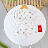  Bộ đùi bé trai Tencel Lycra mỏng mát lạnh Lá Homewear A268, bộ cộc tay cho bé mặc hè hình khủng long gấu trúc phi hành 