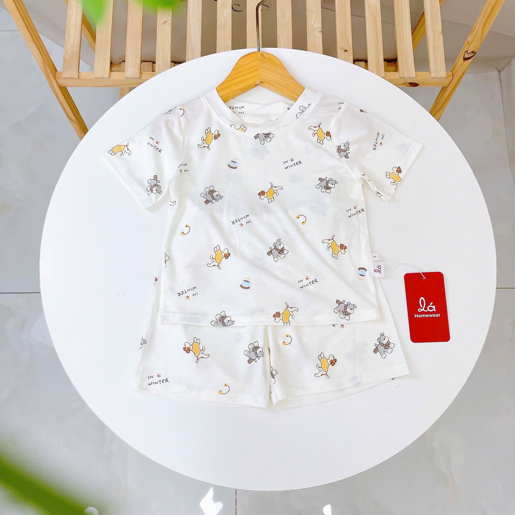  Bộ đùi bé trai Tencel Lycra mỏng mát lạnh Lá Homewear A268, bộ cộc tay cho bé mặc hè hình khủng long gấu trúc phi hành 