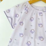  Bộ cộc tay bé gái Lá Homewear A395, bộ đùi cho bé gái vải tencel lycra mềm mỏng mát 