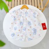  Bộ cộc tay bé gái xô cotton Lá Homewear A256 babydoll mặc hè mát, đồ bộ đùi cho bé dễ thương 