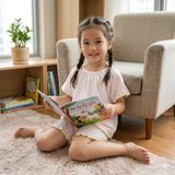  Bộ cộc tay bé gái Lá Homewear A395, bộ đùi cho bé gái vải tencel lycra mềm mỏng mát 