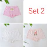  Quần chip đùi bé gái 95% Modal sợi Sồi Lá Homewear A392, combo 3 quần lót trẻ em gái cinnamorol 