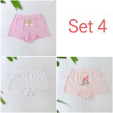  Quần chip đùi bé gái 95% Modal sợi Sồi Lá Homewear A392, combo 3 quần lót trẻ em gái cinnamorol 