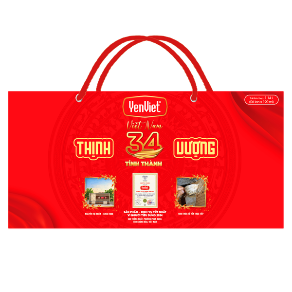 Nước Yến YenViet - Hộp Ngang (06 Lon x 190 ml)