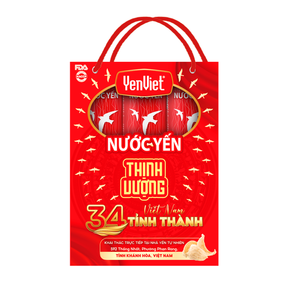Nước Yến YenViet Vị Nguyên Bản [Hộp Đứng 06 lon x 190ml]