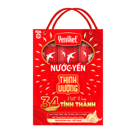 Nước Yến YenViet Vị Nguyên Bản [Hộp Đứng 06 lon x 190ml]