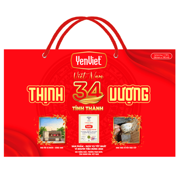 Nước Yến YenViet Vị Nguyên Bản [Hộp Quà Tặng 06 lon x 190ml]