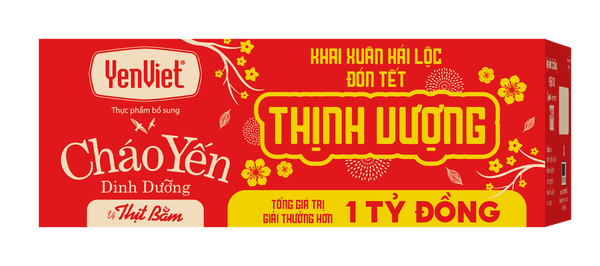 Cháo Yến Dinh Dưỡng YenViet Vị Thịt Bằm (Thùng 30 Gói x 50gr)