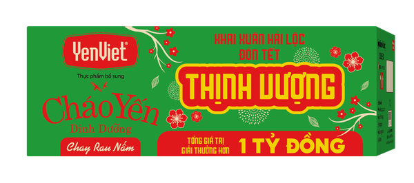 Cháo Yến Dinh Dưỡng YenViet Chay Rau Nấm