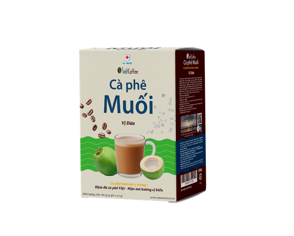 Cà Phê Muối Salt Coffee - Vị Dừa (Hộp 09 Gói x 20 Gr)