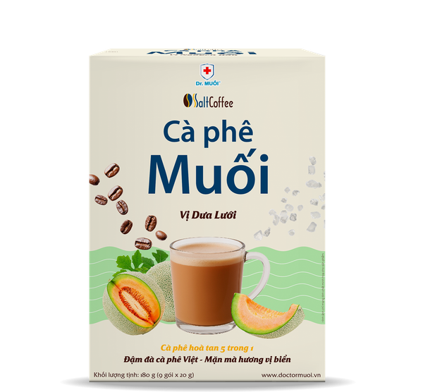 Cà Phê Muối Salt Coffee - Vị Dưa lưới (Hộp 09 Gói x 20 Gr)