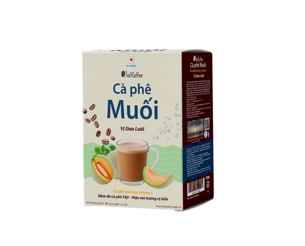 Cà Phê Muối Salt Coffee - Vị Dưa lưới (Hộp 09 Gói x 20 Gr)