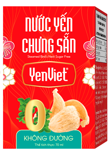 Nước Yến Chưng Sẵn Không Đường [Khay 06 lọ - 70ml]