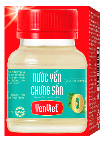 Nước Yến Chưng Sẵn Không Đường [Khay 06 lọ - 70ml]