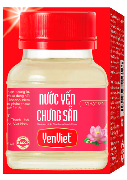 Nước Yến Chưng Sẵn Yến Việt Vị Hạt Sen [Hộp Quà Tặng 06 Lọ x 70ml]