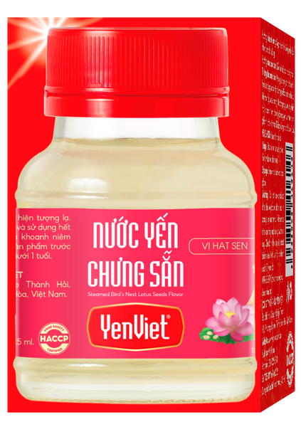 Nước Yến Chưng Sẵn Vị Hạt Sen [Khay 06 Lọ x 70ml]