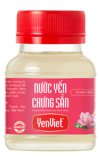Nước Yến Chưng Sẵn vị Hạt Sen [Khay 06 lọ - 70ml]