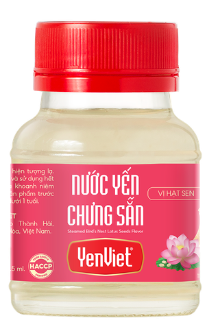 Nước Yến Chưng Sẵn vị Hạt Sen [Khay 06 lọ - 70ml]