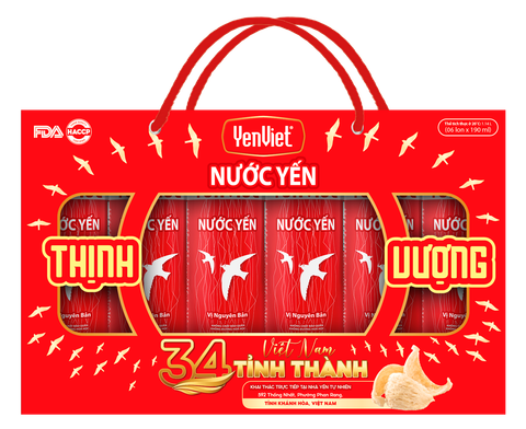 Nước Yến YenViet Vị Nguyên Bản [Hộp Quà Tặng 06 lon x 190ml]