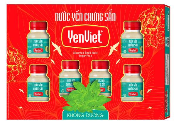 Nước Yến Chưng Sẵn Không Đường [Hộp Quà Tặng 06 Lọ x 70ml
