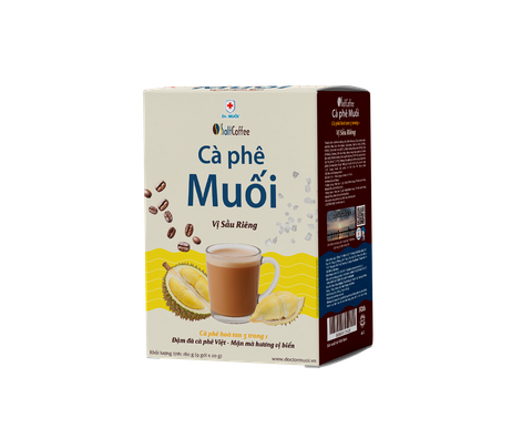 Cà Phê Muối Salt Coffee - Vị Sầu Riêng (Hộp 09 Gói x 20Gr)