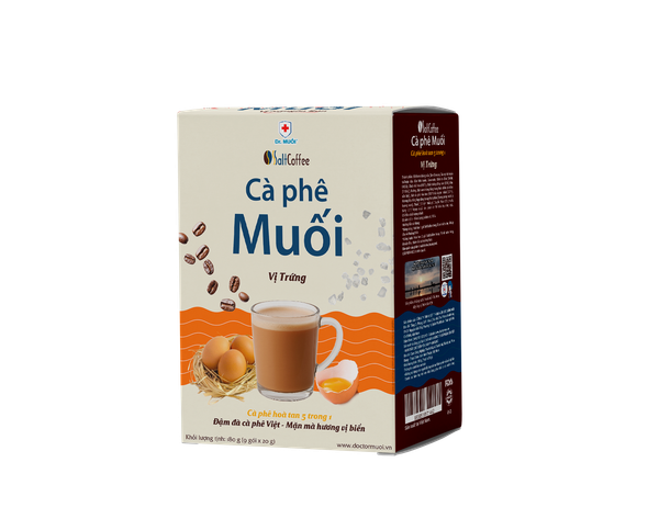 Cà Phê Muối Salt Coffee - Vị Trứng (Hộp 09 Gói x 20Gr)