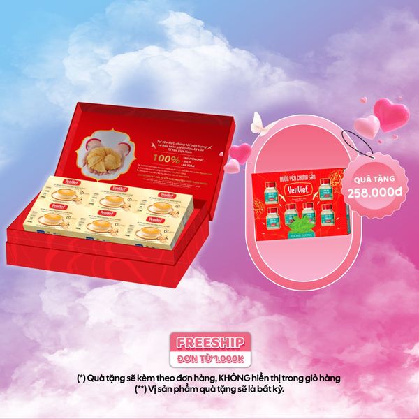 Tổ Yến Sấy Thăng Hoa Với Đông Trùng Hạ Thảo & Đường Ăn Kiêng (Hộp 06 Viên)