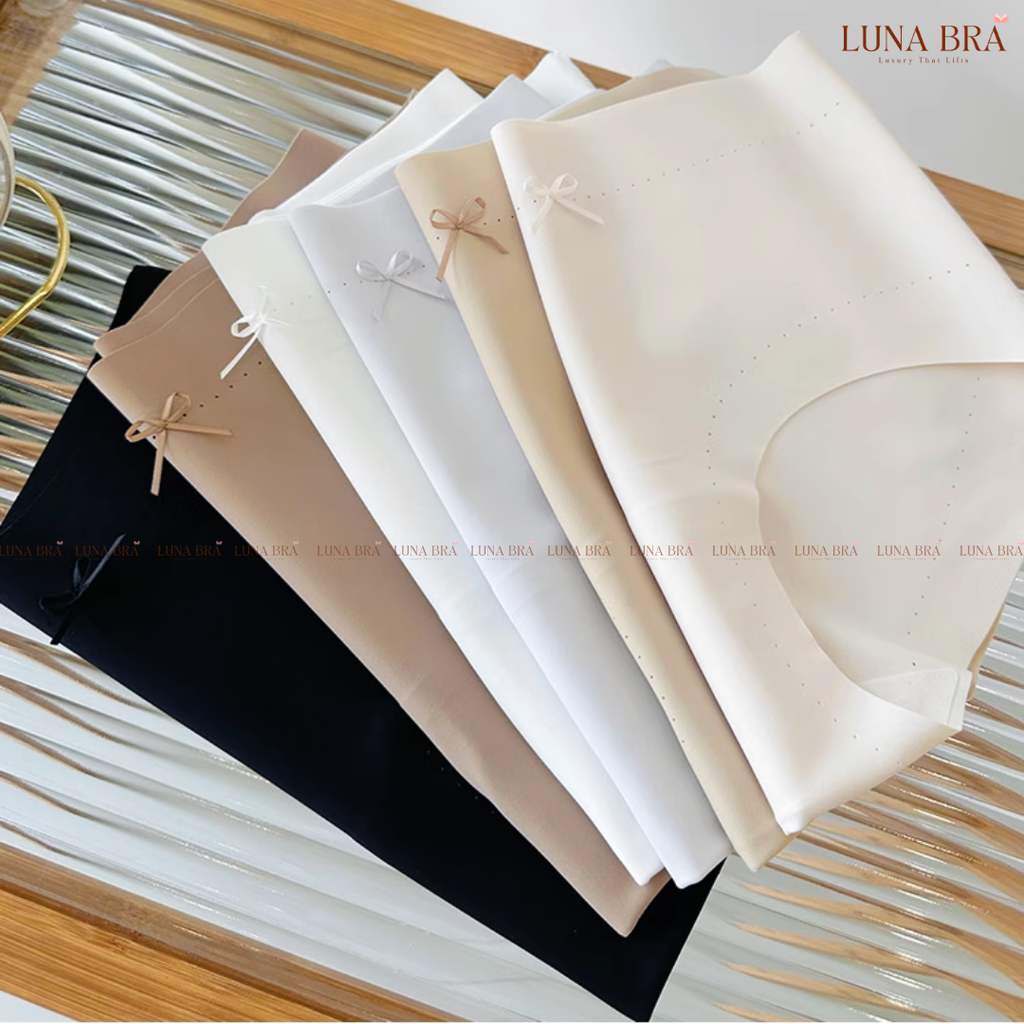 Set 5 Quần Lót cao cấp hoạ tiết nơ đũng kháng khuẩn - QL007