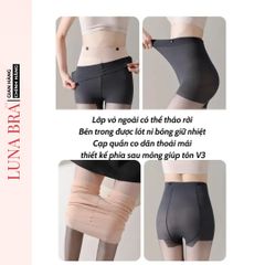 Quần tất giữ nhiệt lót nỉ 2 lớp cao cấp Luna Bra - QTN001