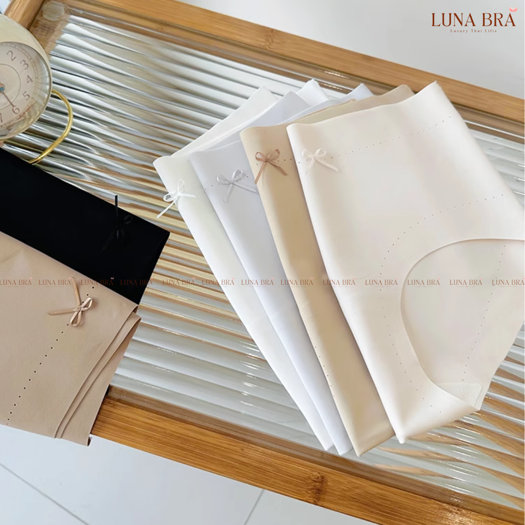 Set 5 Quần Lót cao cấp hoạ tiết nơ đũng kháng khuẩn - QL007