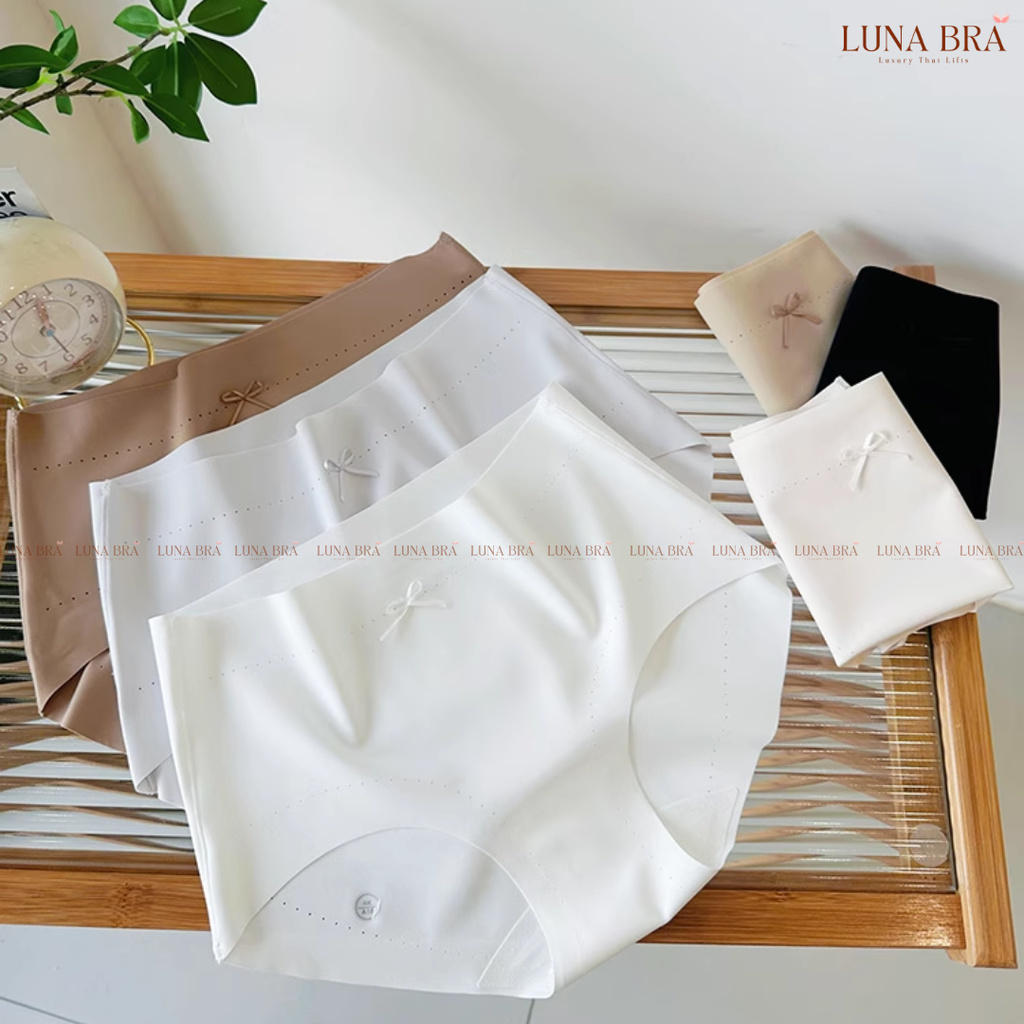 Set 5 Quần Lót cao cấp hoạ tiết nơ đũng kháng khuẩn - QL007