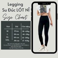 Quần legging  Đúc su lót nỉ 3D - Bản Nâng V3 - LG010
