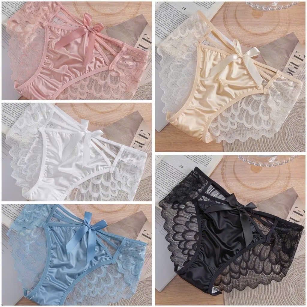 COmbo 5 Quần lót nữ LunaBra chất lụa hoạ tiết ren - QL005